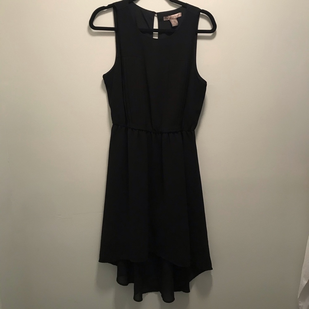 Forever 21 black pleated blouson dress M